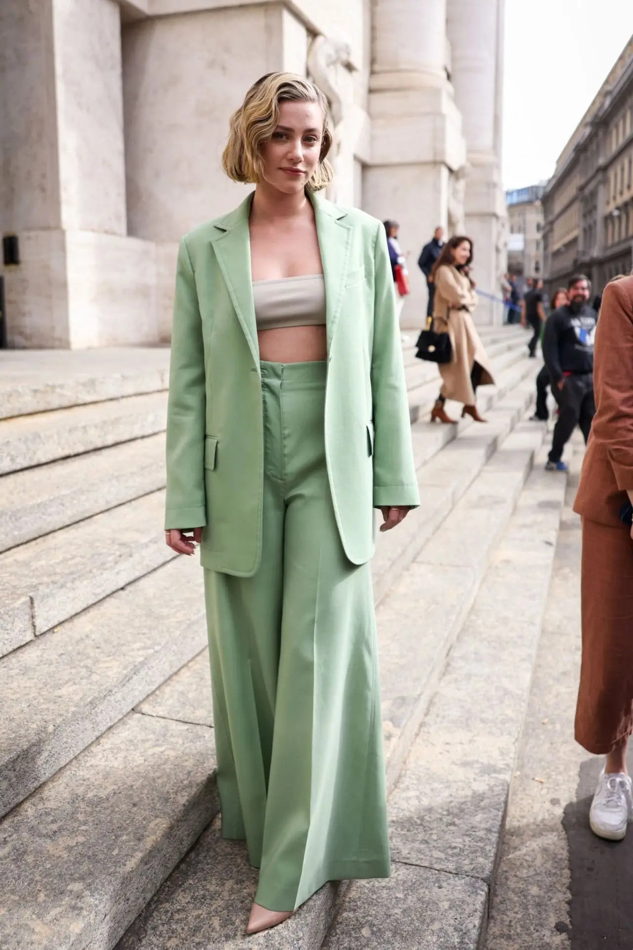 lili reinhart photoshoot in milan fashion week